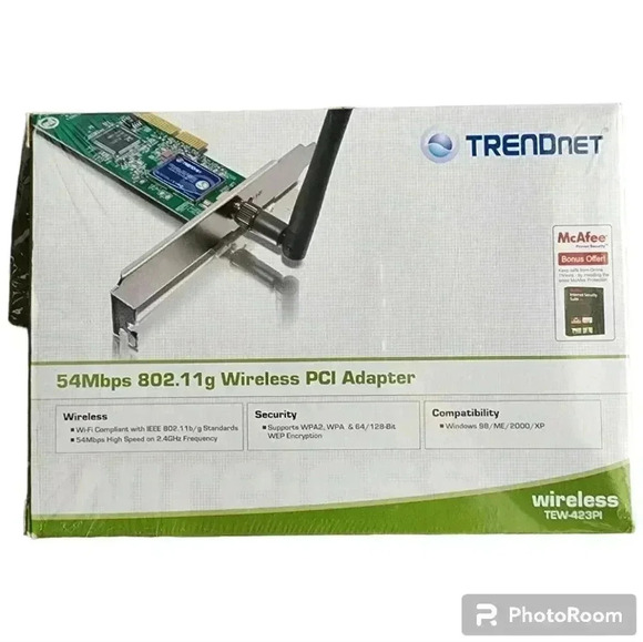 Trend Net TEW-423PI 54Mbps Wireless G PCI Adapter New in box - Picture 1 of 5